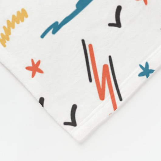 Bergwandermuster Fleecedecke (Ecke)