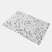 Bergwandermuster Fußmatte (Schrägansicht)