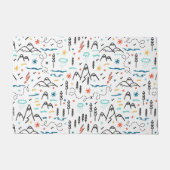 Bergwandermuster Fußmatte (Vorderseite)