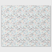 Bergwandermuster Geschenkpapier (Flach)