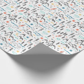 Bergwandermuster Geschenkpapier (Ecke)