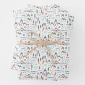 Bergwandermuster Geschenkpapier Set (Beispiel)