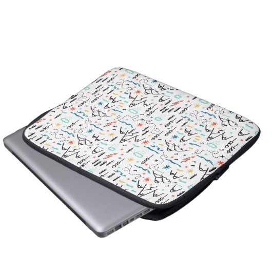 Bergwandermuster Laptopschutzhülle (Vorne Knopf)