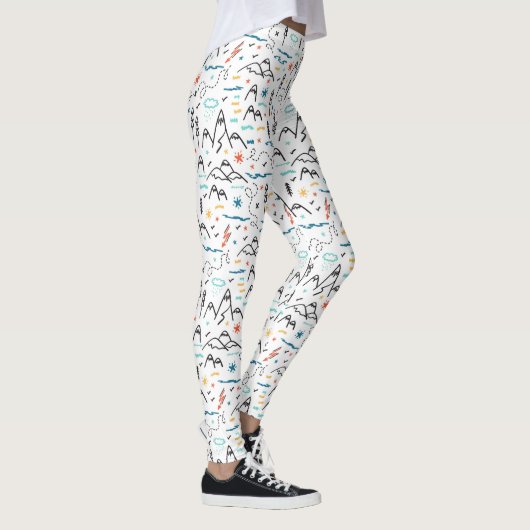 Bergwandermuster Leggings (Rechts)