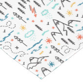 Bergwandermuster Mittelgroßer Tischläufer (Ecke)