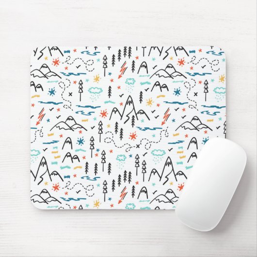 Bergwandermuster Mousepad (Mit Mouse)