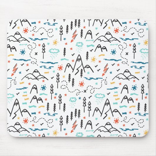 Bergwandermuster Mousepad (Vorne)