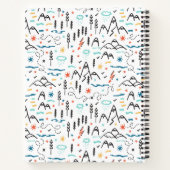 Bergwandermuster Notizblock (Rückseite)
