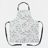 Bergwandermuster Schürze (Vorderseite)