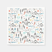 Bergwandermuster Serviette (Vorderseite)