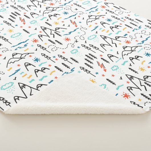 Bergwandermuster Sherpadecke (3/4)