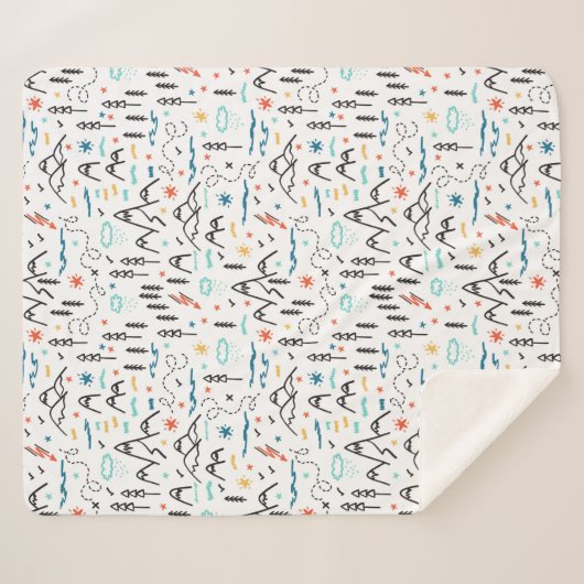 Bergwandermuster Sherpadecke (Vorderseite (Horizontal))