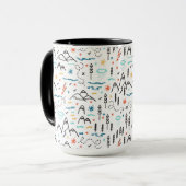 Bergwandermuster Tasse (Vorderseite Links)