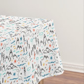 Bergwandermuster Tischdecke (Beispiel)