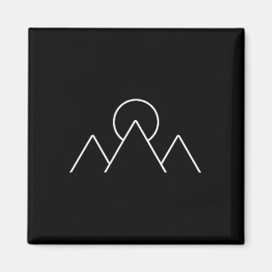 Bergwandern Camping Minimalsimus Geometrisch Gif Magnet