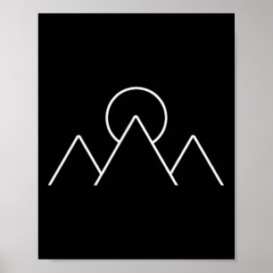 Bergwandern Camping Minimalsimus Geometrisch Gif Poster