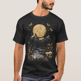 Bergwandern Cottagecore Blumen Sommer Camping T-Shirt