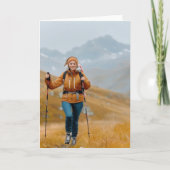 Bergwandern im Herbst Fotokarte Karte (Vorderseite)