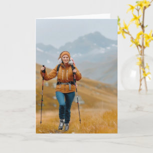 Bergwandern im Herbst Fotokarte Karte