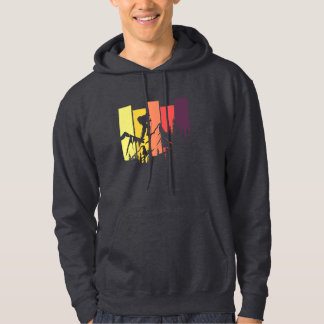 Bergwandern Retro Sonnenuntergang Outdoor-Abenteue Hoodie