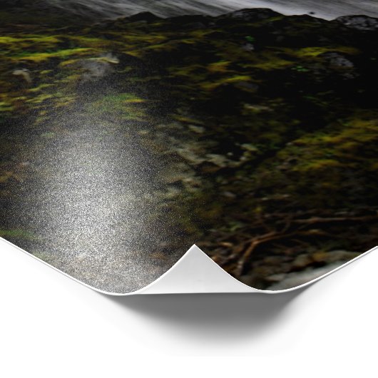 Bergwasserfall Fotodruck (Ecke)