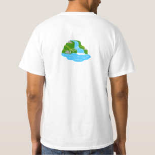 Bergwasserfall-Kunst – Friedliche Natur  T-Shirt