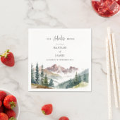 Bergwasserfarbe Rustikale Hochzeit im Freien Serviette (Beispiel)