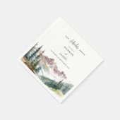 Bergwasserfarbe Rustikale Hochzeit im Freien Serviette (Ecke)