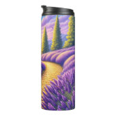 Bergweg durch Lavendelfelder. Thermosbecher (Nach rechts gedreht)