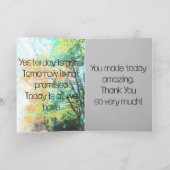 Bergweg im Herbst Danke Karte (Innenseite)