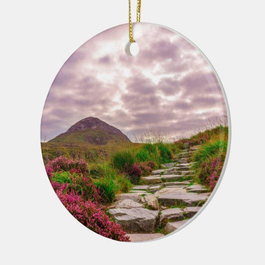 Bergweg zu den Wolken Keramik Ornament (Links)