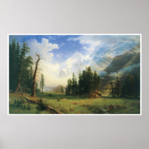 Bergwelt, 1895, Albert Bierstadt Poster
