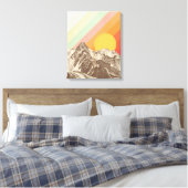 Bergwelt 1 | Florent Bodart Leinwanddruck (Insitu (Schlafzimmer))