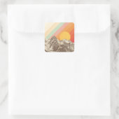 Bergwelt 1 | Florent Bodart Quadratischer Aufkleber (Tasche)