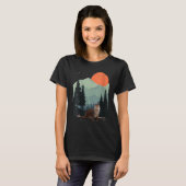 Bergwelt Abenteuer Sunset Pine Tree Sea T-Shirt (Vorne ganz)