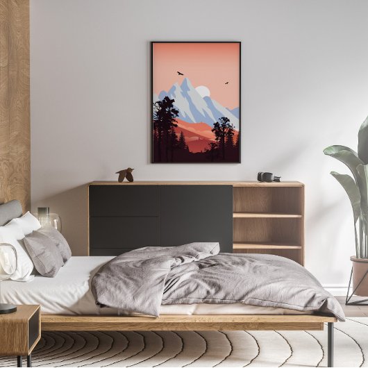 Bergwelt Bergsee-Zauber Leinwanddruck