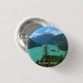 Bergwelt des Sees in North Cascades Washington Button (Vorne & Hinten)