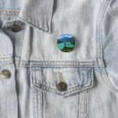 Bergwelt des Sees in North Cascades Washington Button (Beispiel)