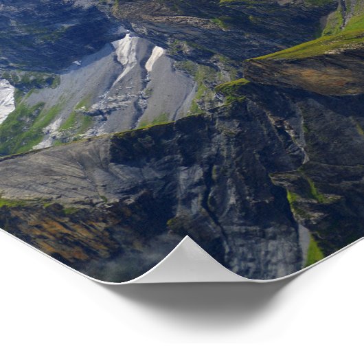 Bergwelt in den Schweizer Alpen Poster (Ecke)