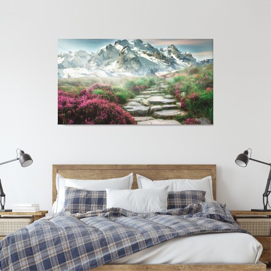 Bergwelt Leinwanddruck (Insitu (Schlafzimmer))