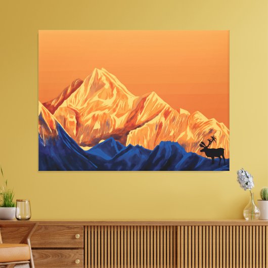 Bergwelt Leinwanddruck (Insitu (Wohnzimmer))