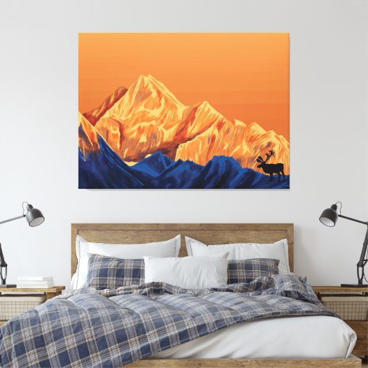 Bergwelt Leinwanddruck (Insitu (Schlafzimmer))