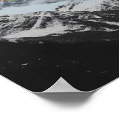 Bergwelt Minimalistischer Sonnenaufgang Poster (Ecke)