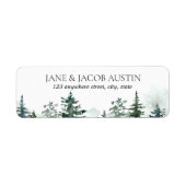 Bergwelt Pine Tree Landschaft Rücksendeadresse (Vorne)