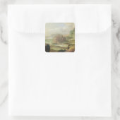 Bergwelt Quadratischer Aufkleber (Tasche)