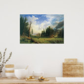 Bergwelt von Albert Bierstadt Poster (Küche)