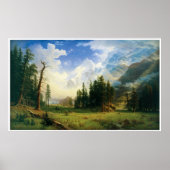 Bergwelt von Albert Bierstadt Poster (Vorne)