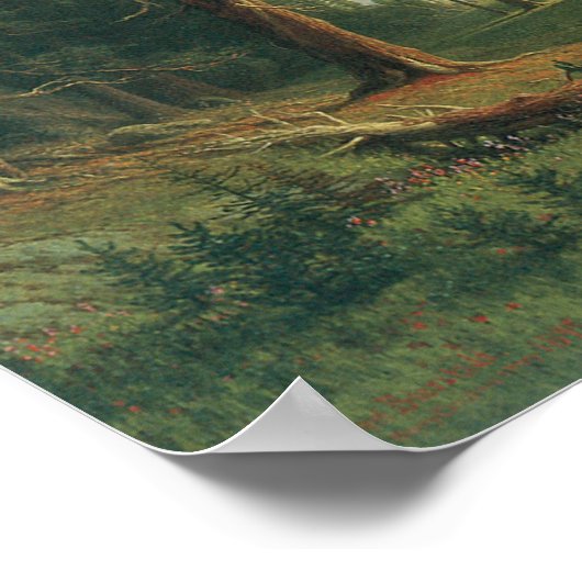 Bergwelt von Albert Bierstadt Poster (Ecke)