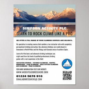 Bergwelt, Wandern und Klettern Advert Poster