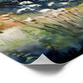 Bergwelt Wasserfarbenen Malerei Kunst, Dichtung un Poster (Ecke)